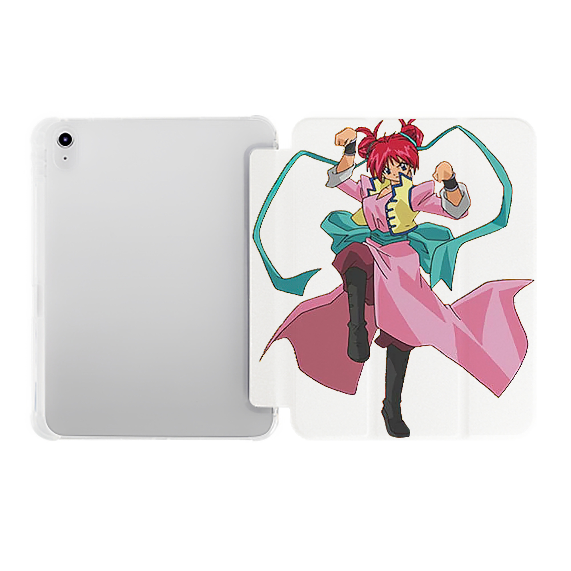 （画像用） 遊☆戯☆王 Yu-Gi-Oh! IPad ケース ペン収納付き 三つ折りスタンド PUレザー×シリコン 対応機種9.5/10.5/10.9インチ